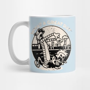 Drawing retro Vintage 80s and 90s zombie city bff Mug